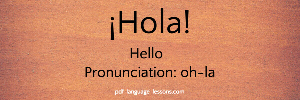 say hello in spanish
