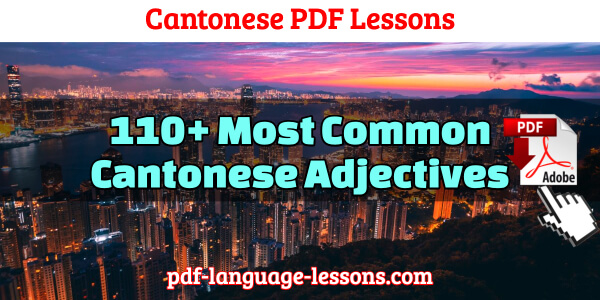 cantonese pdf lessons adjectives