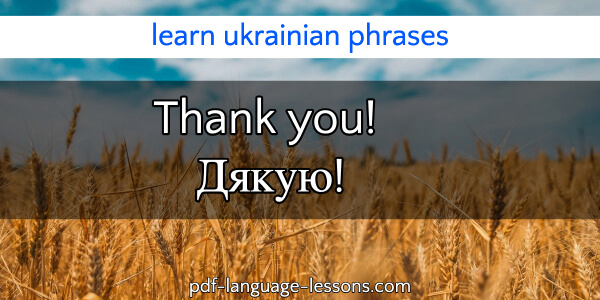 thank you in ukrainian
