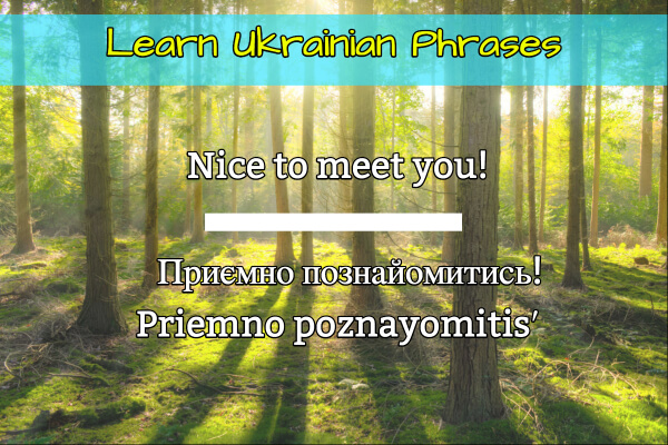 introduce yourself in ukrainian
