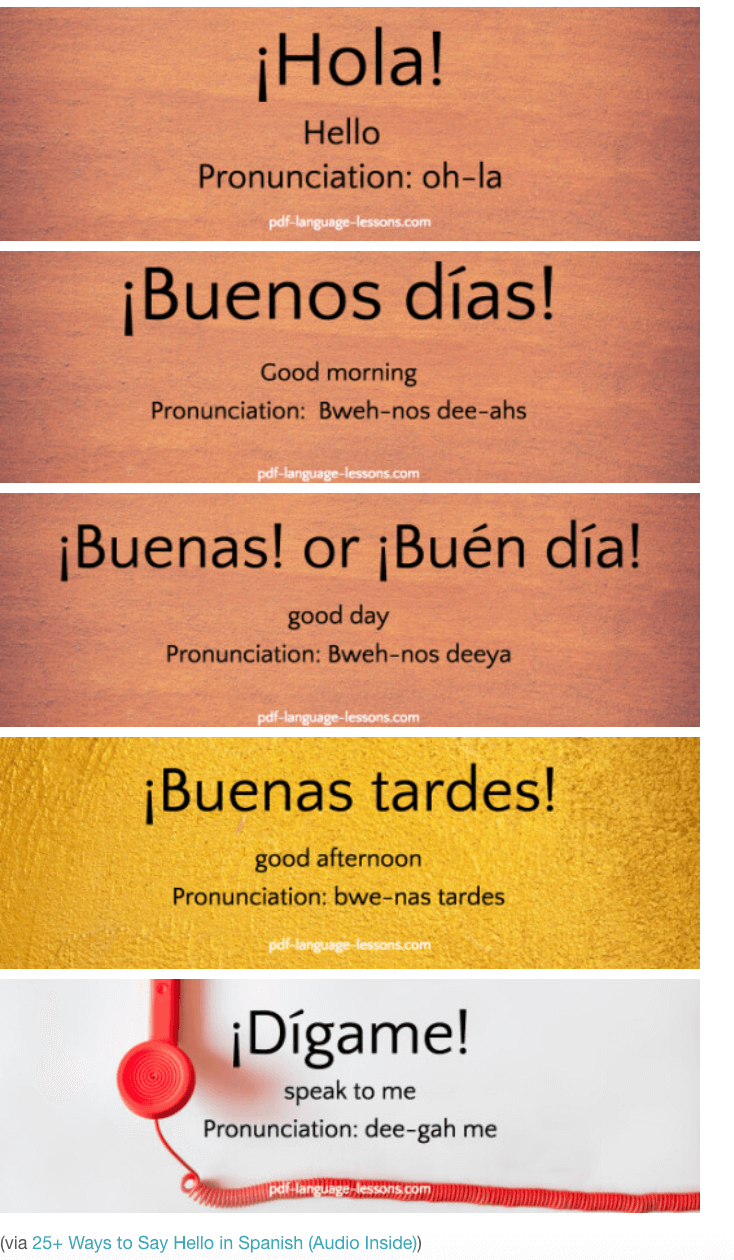 25 Ways To Say Hello In Spanish Audio Inside 
