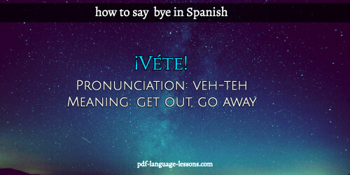 say bye in spanish