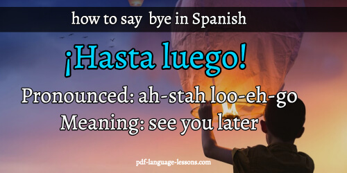 say bye in spanish